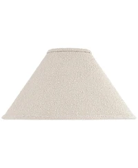 Springcrest 6" Top x 19" Bottom x 10" High x 10" Slant Lamp Shade Replacement Tapered Boucle Woven Fabric Spider Harp Finial
