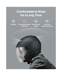 Hongge Dot Approved 3/4 Open Face Motorcycle Helmet with Clear Visor