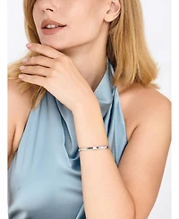Devata 5mm Cuff Bracelet in Rhodium Plated Sterling Silver