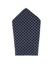 Trafalgar Men's Rowan Geometric Pattern Silk Necktie and Pocket Square Bundle
