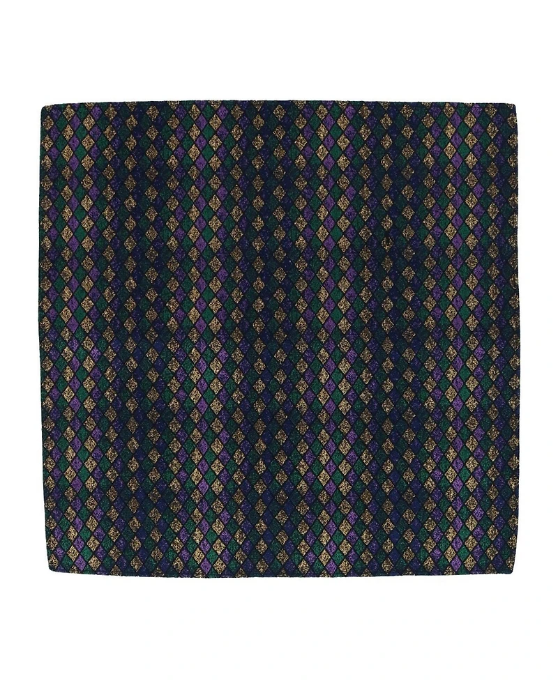 Trafalgar Men's Carnival Diamond Necktie and Pocket Square Bundle