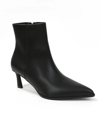 Berness Women's Adina Pointed Toe Kitten Heel Ankle Boots