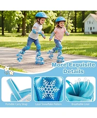 Hongge Toddler Roller Skates with 4 Light-Up Wheels and Triple Protection