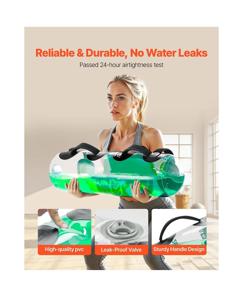 Hongge 70 lb Adjustable Water Weight Aqua Bag for Stability Training