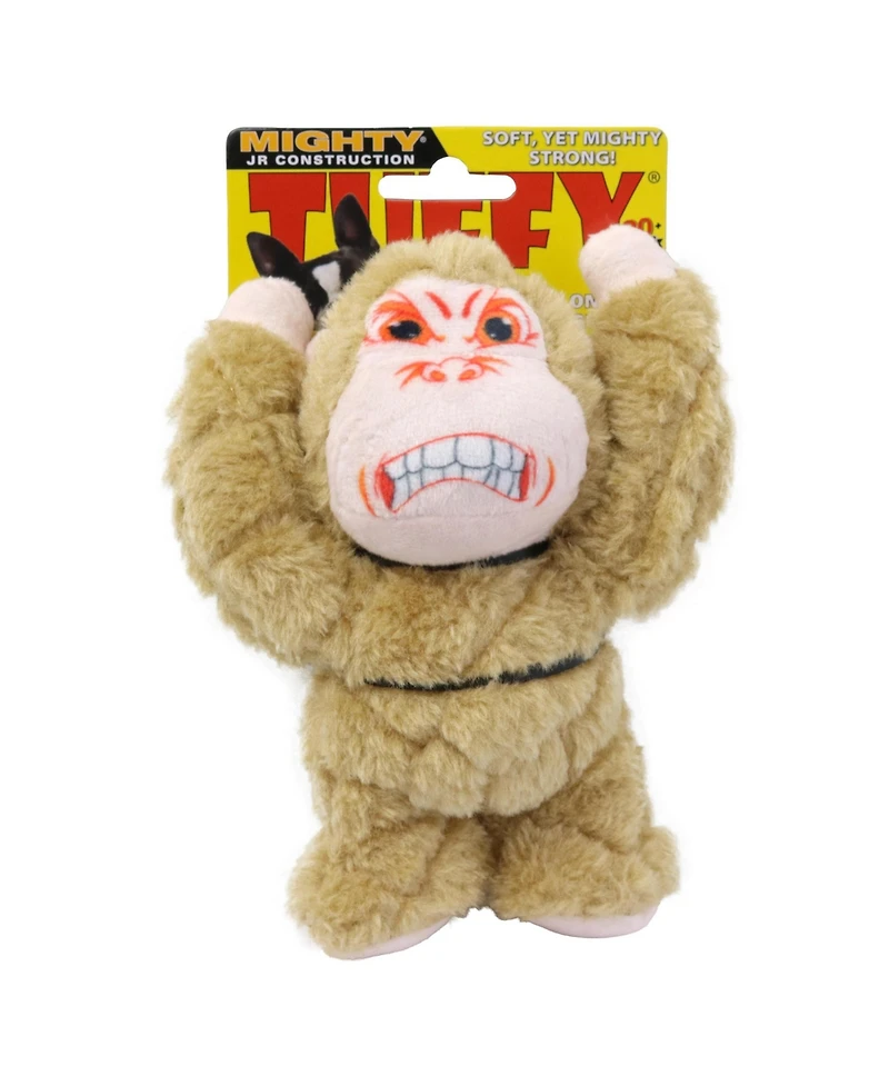 Mighty Jr Angry Animals Monkey 2 Pack, Durable Plush Squeaky Dog Toy