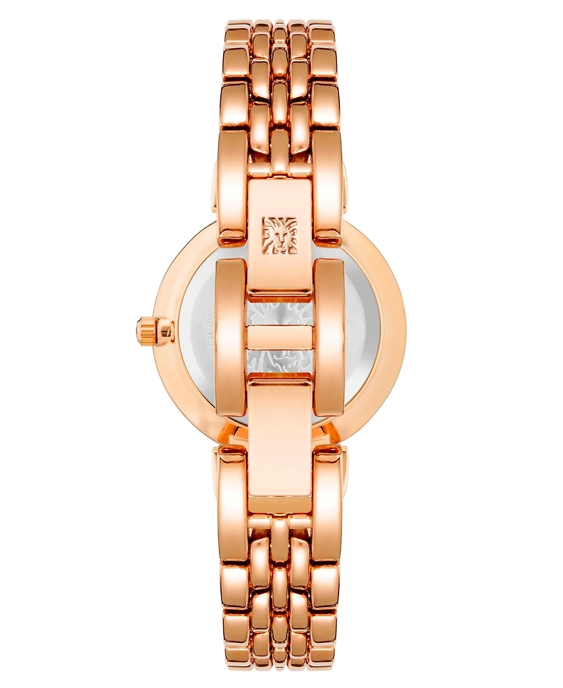 Anne Klein Women's Rose Gold-Tone Bracelet Watch 30mm
