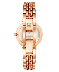 Anne Klein Women's Rose Gold-Tone Bracelet Watch 30mm