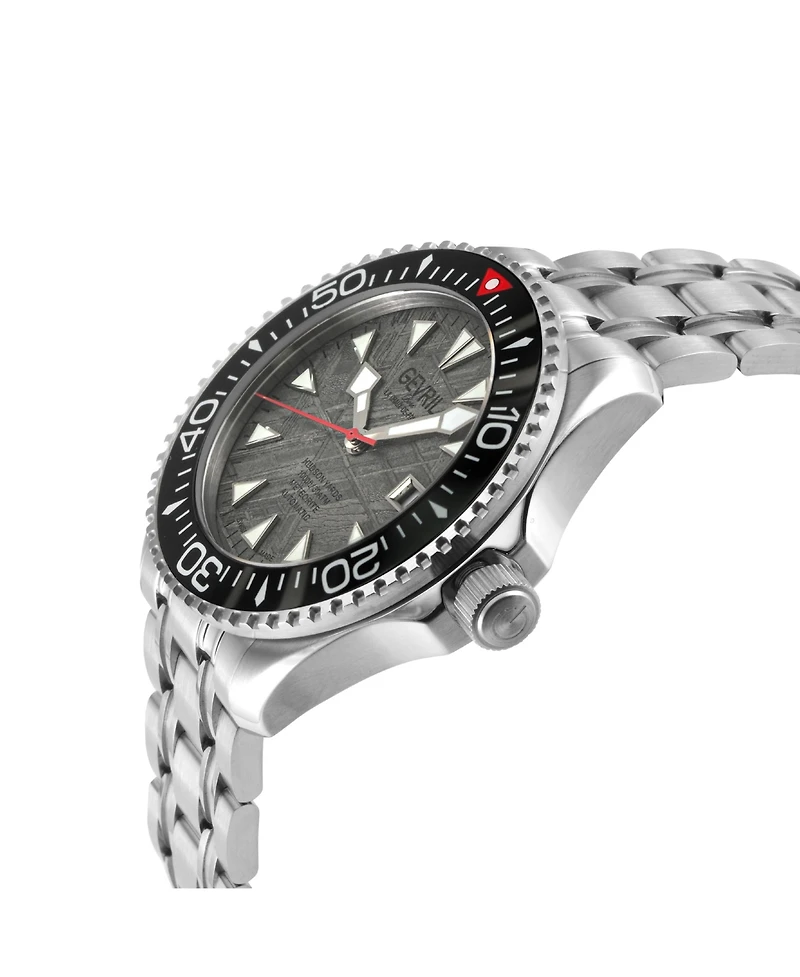 Gevril Men's Swiss Made Hudson Yards Swiss Automatic Silver Stainless Steel Bracelet Watch