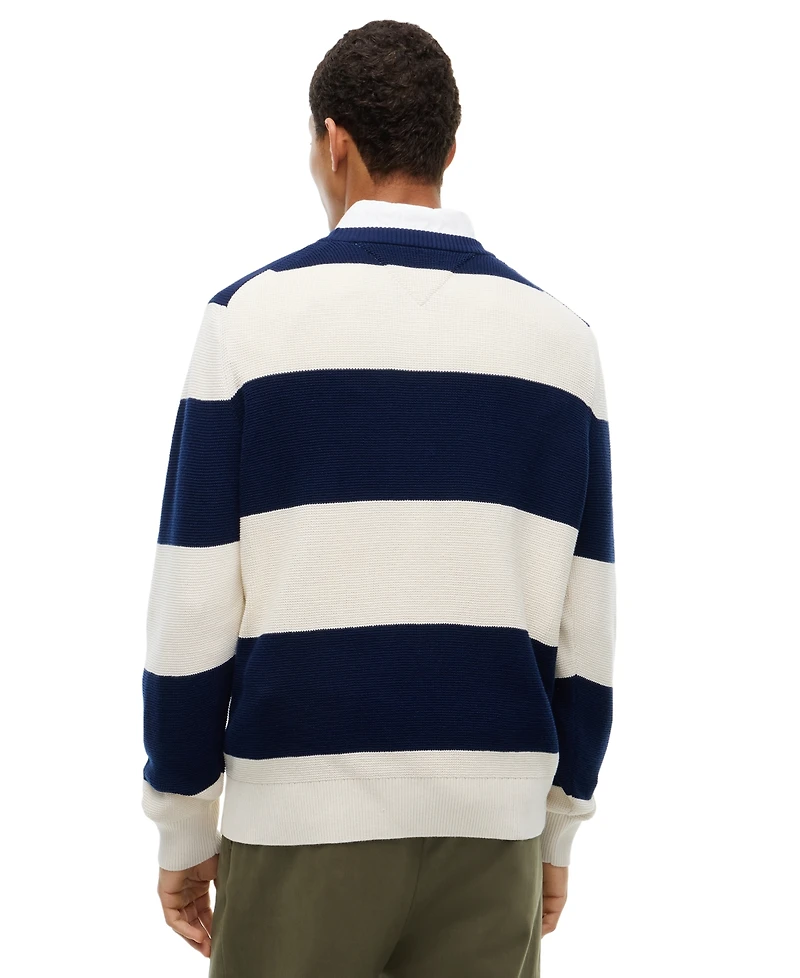 Tommy Hilfiger Men's Waffle Cotton Crewneck Sweater