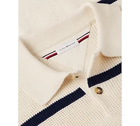 Tommy Hilfiger Men's Waffle Structure Rugby Sweater