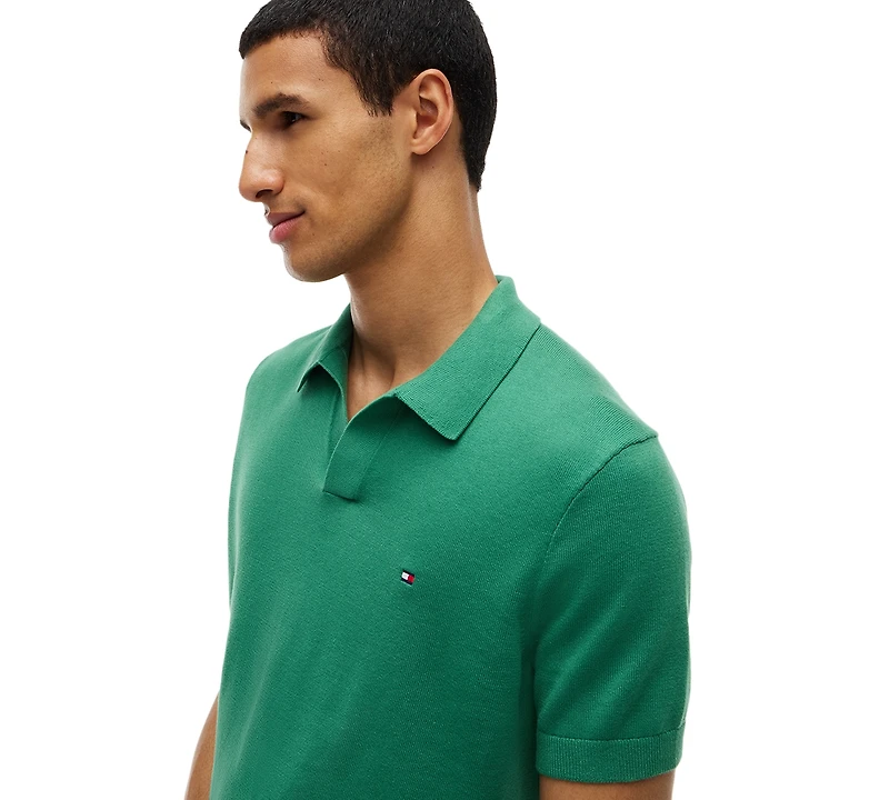 Tommy Hilfiger Men's Essential Cotton Johhny Collar Polo Shirt