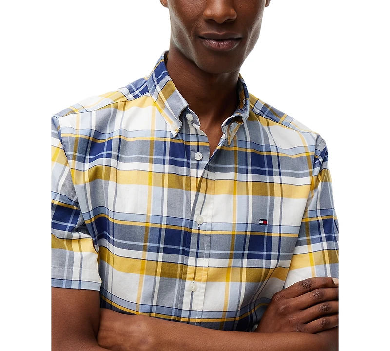 Tommy Hilfiger Men's Twill Big Check Regular-Fit Shirt