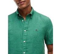 Tommy Hilfiger Men's Regular-Fit Linen Short-Sleeve Shirt