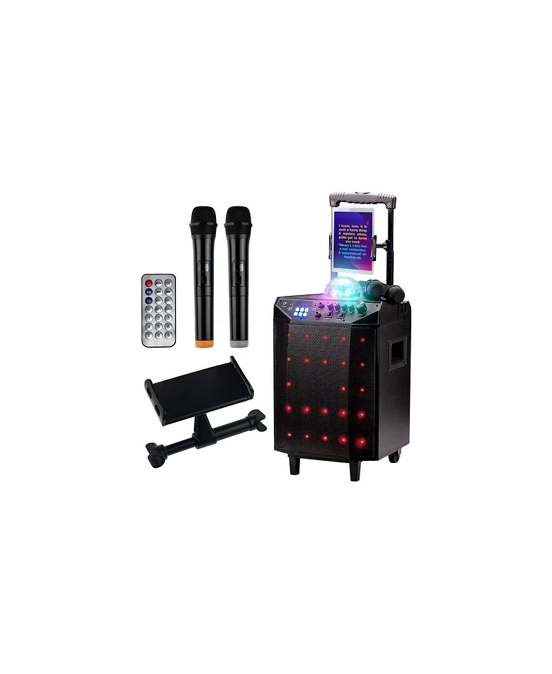 Ethos Tailgate Bluetooth Speaker with Dual Wireless Microphones – Portable Pa System