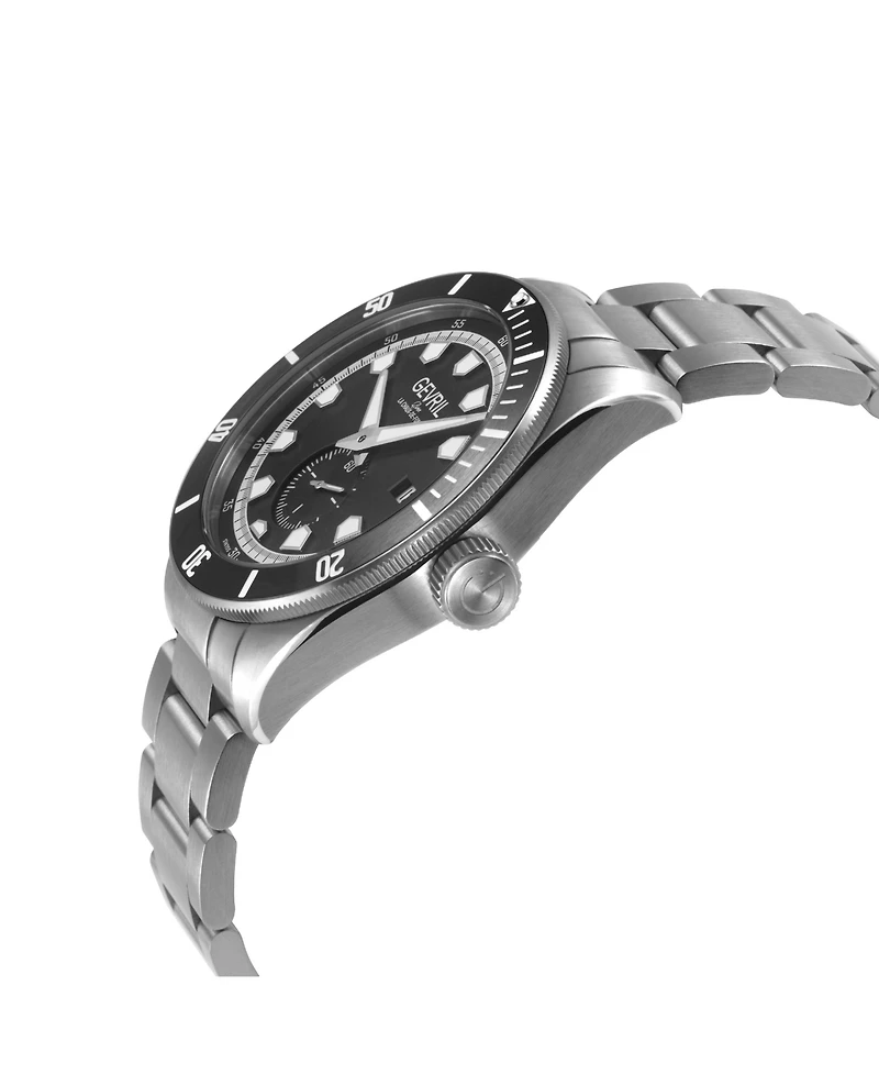 Gevril Men's Swiss Made Yorkville Swiss Automatic Silver Stainless Steel Bracelet Watch