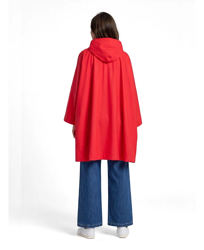 Masai Copenhagen Women's Zip-Front Hooded Water-Resistant Poncho