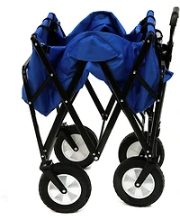 Mountaintop Heavy Duty Steel Frame Collapsible Folding 150 Pound Capacity Outdoor Camping Garden Utility Wagon Yard Cart