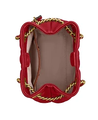 Coach Quilted Leather Jade Drawstring Mini Crossbody Handbag