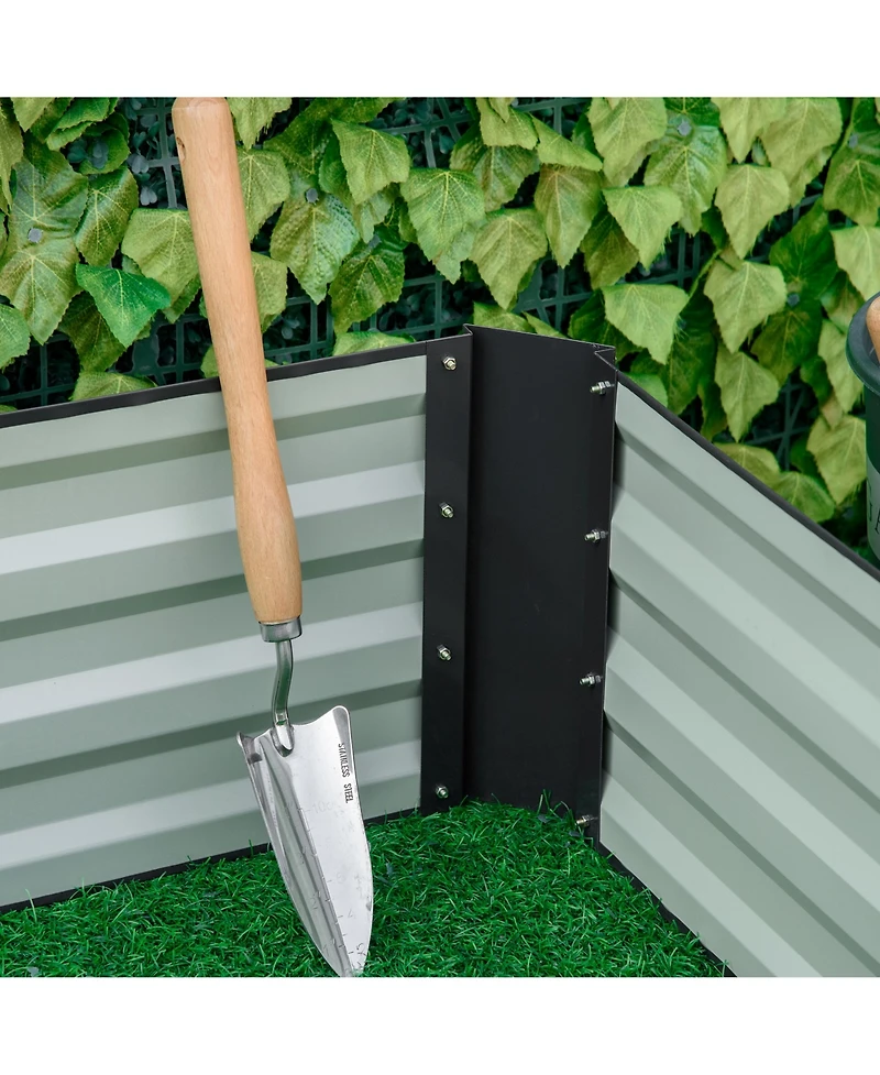 Galvanized Steel Raised Garden Bed Elevated Planter Box Easy Diy