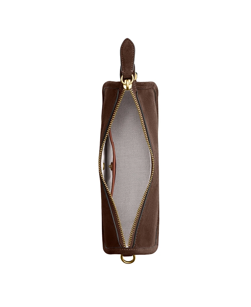 Coach Waverly Small Suede Shoulder Bag