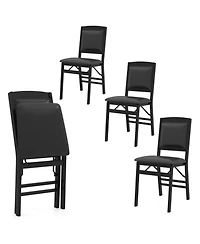 Sugift Folding Dining Chairs Set of 4 with Padded High Backrest for Kitchen