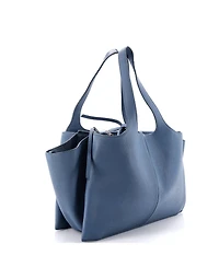 Pre-Owned Celine Small Tri-Fold Shoulder Bag Grained Calfskin