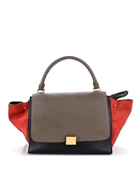 Pre-Owned Celine Medium Tricolor Trapeze Bag Leather
