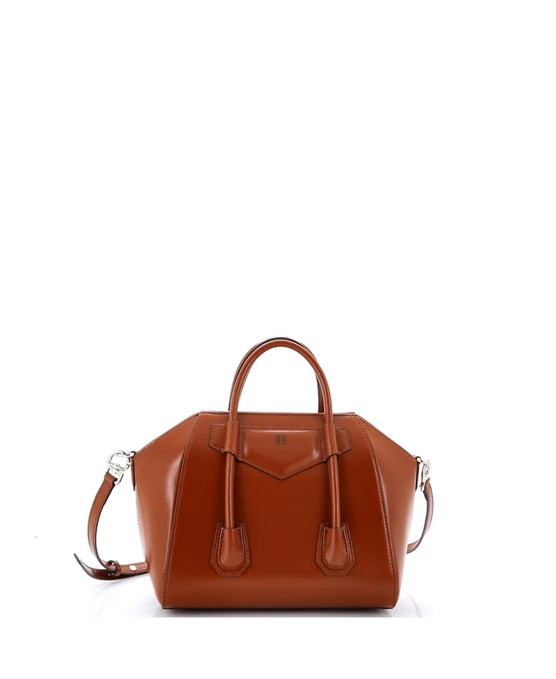 Pre-Owned Givenchy Mini Antigona Lock Bag Leather