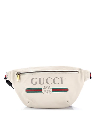 Pre-Owned Gucci Medium Logo Belt Bag Printed Leather