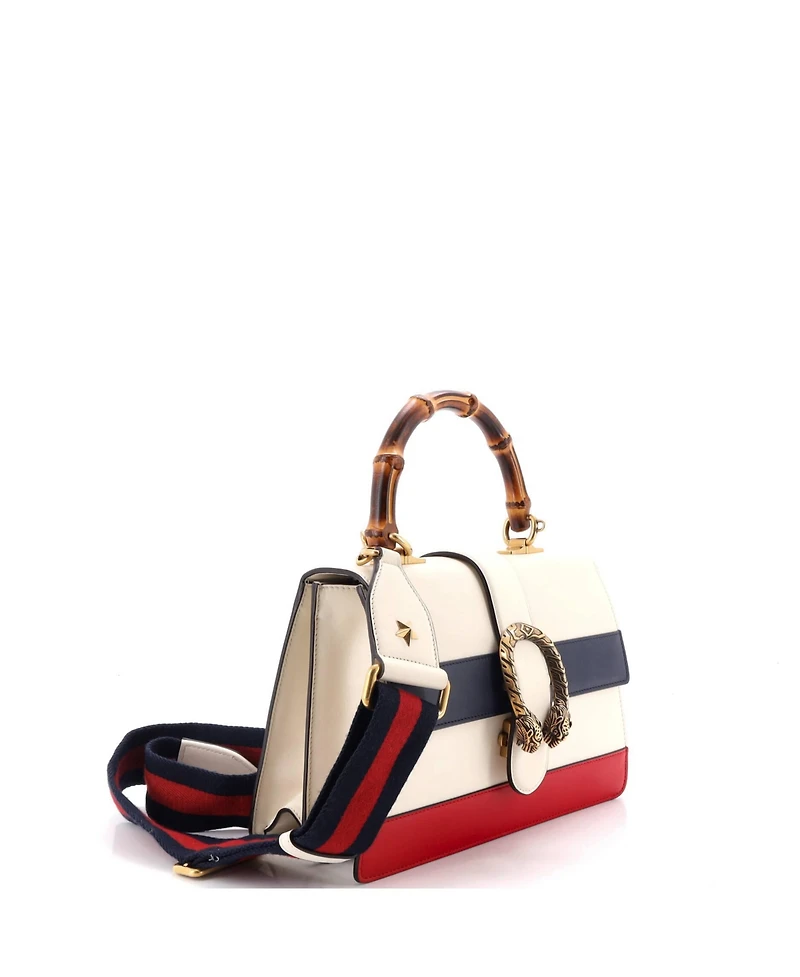 Pre-Owned Gucci Medium Dionysus Bamboo Top Handle Bag Colorblock Leather
