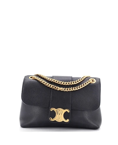 Pre-Owned Celine Medium Victoire Flap Shoulder Bag Leather