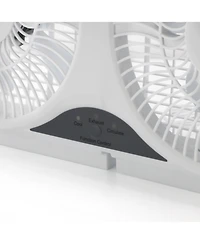 Optimus F-5286 8" Reversible Twin Window Fan with Thermostat