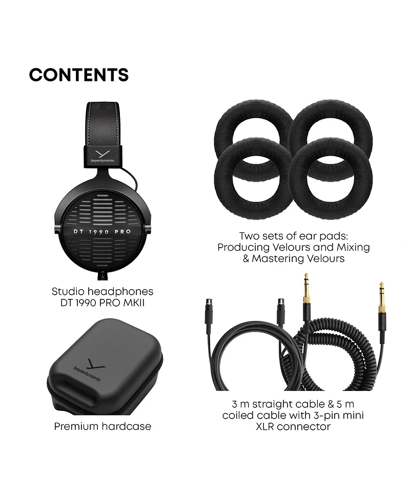 Beyerdynamic - Dt 1990 Pro Mkii Premium Tesla Studio Headphones for Mixing, Mastering and Editing (Open)