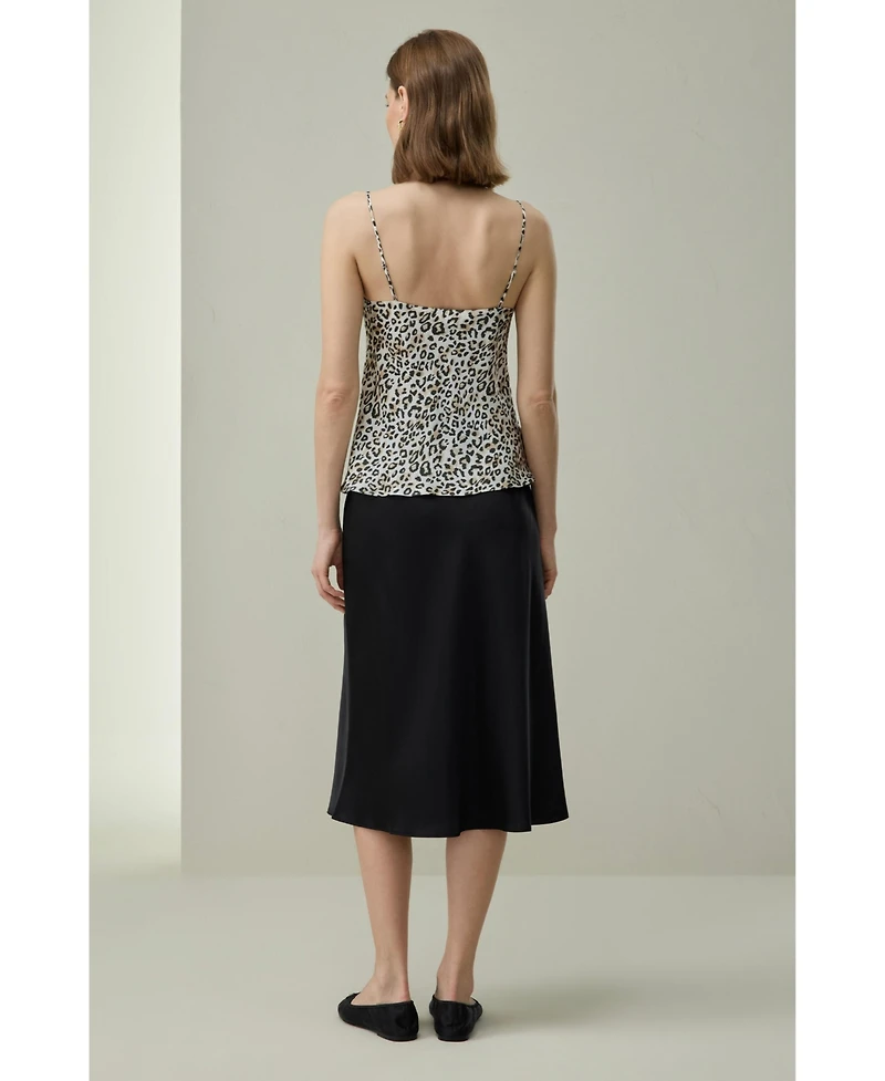 Lilysilk Women's Leopard Print V-Neck Sleeveless Silk Camisole