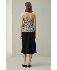 Lilysilk Women's Leopard Print V-Neck Sleeveless Silk Camisole