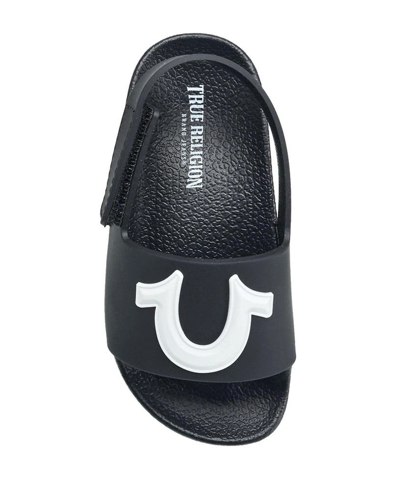 True Religion Little Boys 112 Horseshoe Logo Slide