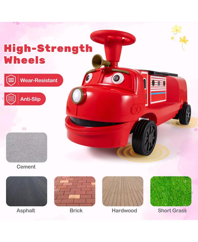 Sugift 12V 2-Seater Ride-On Train with Music, 37.5" x 16" x 20", Ages 3-6