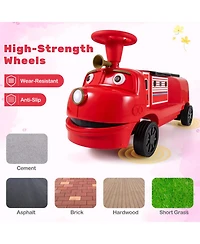 Sugift 12V 2-Seater Ride-On Train with Music, 37.5" x 16" x 20", Ages 3-6