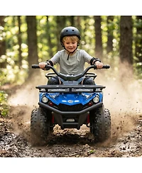 Sugift 24V Electric Ride-On Quad with Led Headlights, Ages 3-8