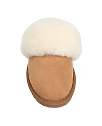 French Connection Women's Genuine Sheepskin Fur Band Slipper - Sand L