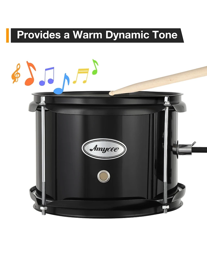 homfan Kids Electronic Drum Set - 3-Piece Junior Percussion Kit with Cymbal, Tom, Bass Pedal, Drumsticks and Adjustable Throne
