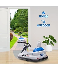 homfan 6V Kids Electric Bumper Car - 360degree(s) Spin, 2 Speeds, Lights, Music, Horn, Remote Control, Safety Belt