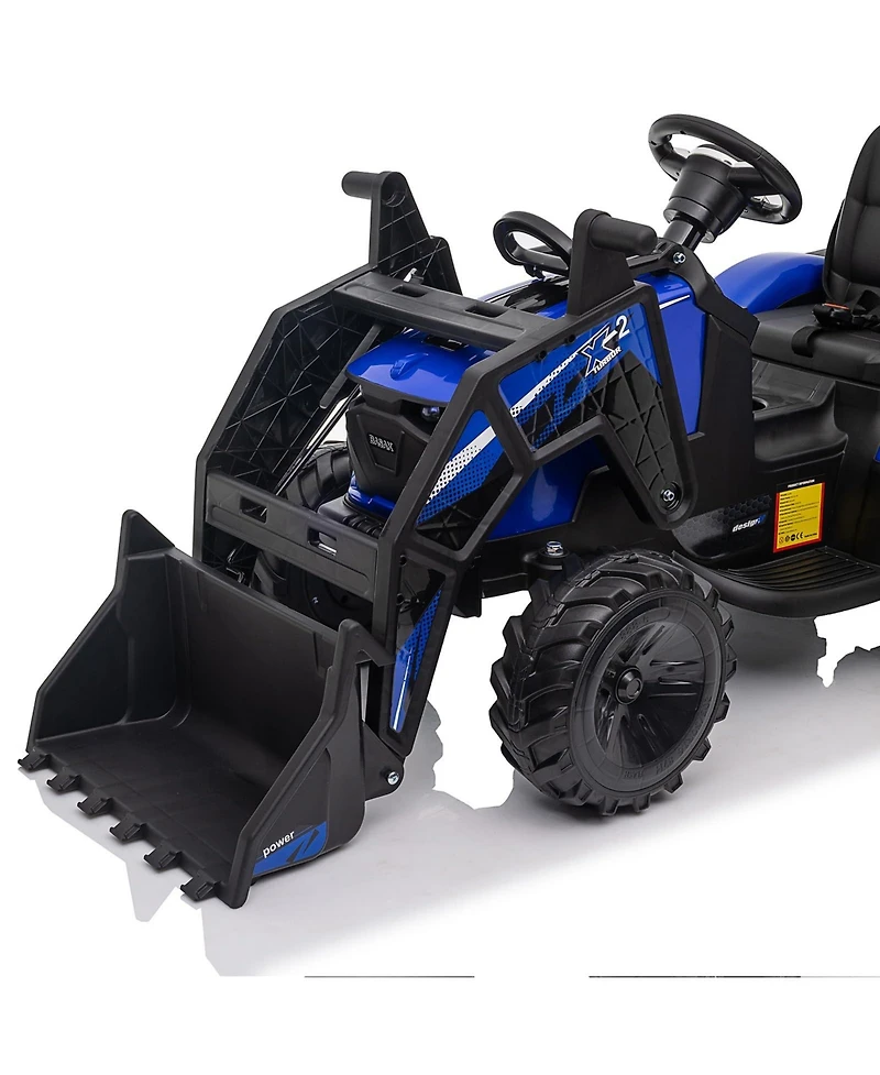 homfan 3 in 1 Ride On Tractor Toy Car 24V Remote Control, 66 lb. Capacity, Ages 3–8
