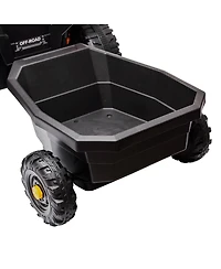 homfan 12V Ride-On Trailer with Locking Hitch Pin, 24.02" x 17.72" x 9.45", 30 pounds, Ages 3-8