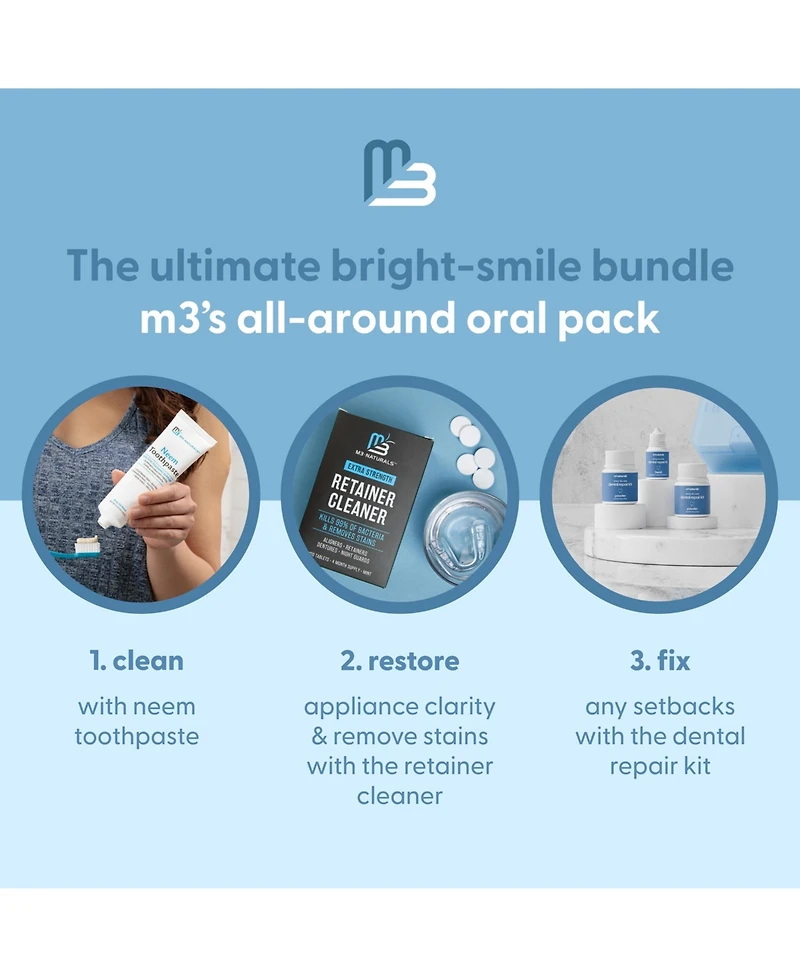 M3 Dental Tooth Repair Kit with Temporary Filling Material and Travel Case