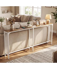Slickblue Narrow 71" Console Table with Power Outlet for Small Rooms