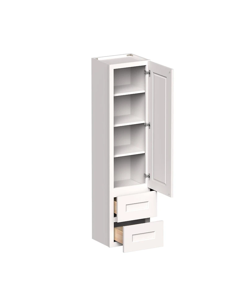 Boyel Living Counter Linen Cabinet, Kitchen Cabinet with Solid Wood Frame, Soft-Close Hinges, Low-voc, Uv Finish