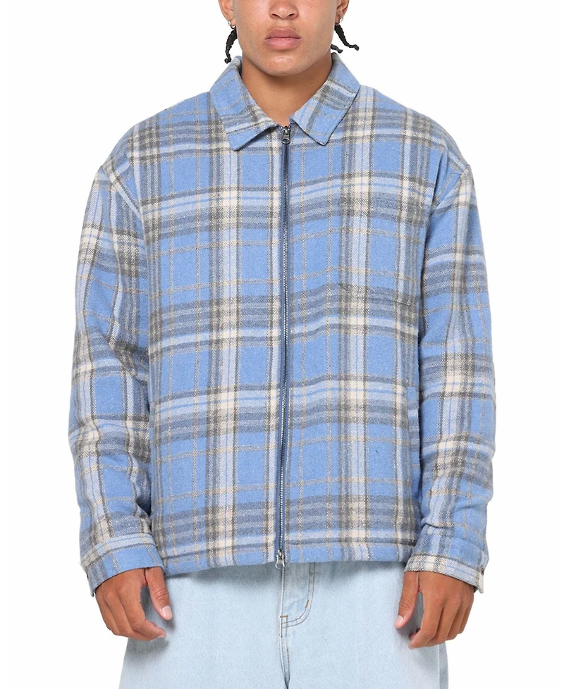 Saint Morta Men's Plaid Zip Jacket