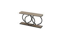 Slickblue Narrow Console Table with Geometric Metal Frame