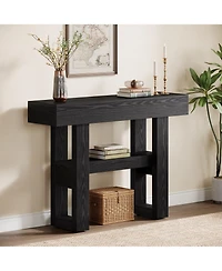 Slickblue 2-Tier Narrow Console Table with Storage Shelves